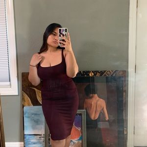 ‼️SOLD‼️ Maroon F21 Body Con Dress